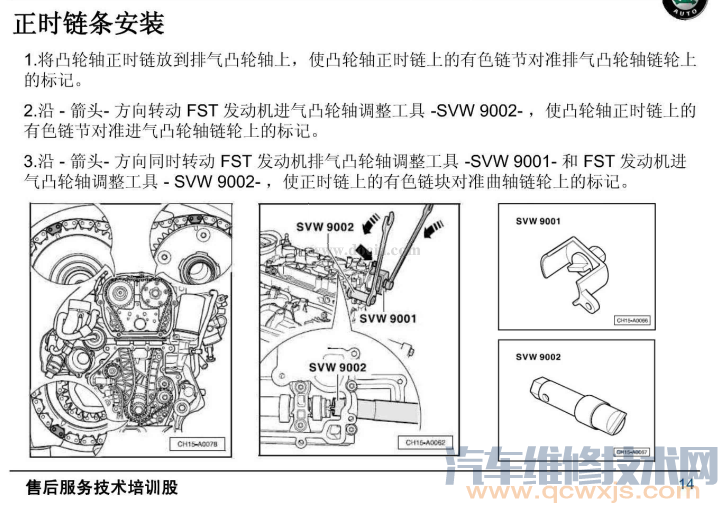 【斯柯达昊锐正时链条校对】图2