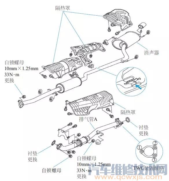 雷竞技最新下载地址排气管的拆装步骤（图解）