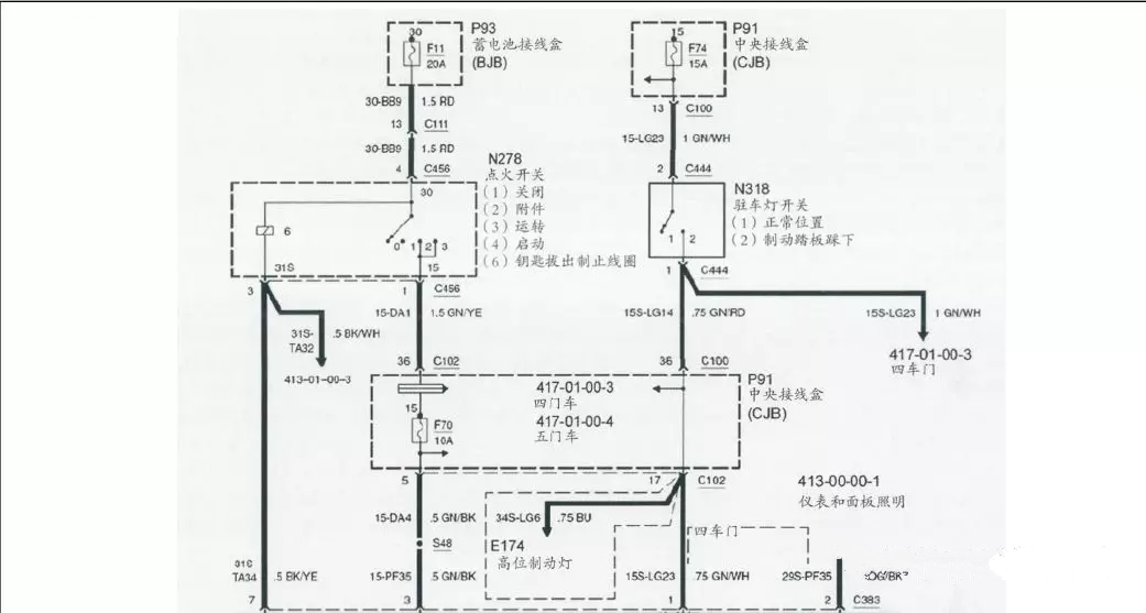 2010年福克斯仪表挡位显示异常故障维修