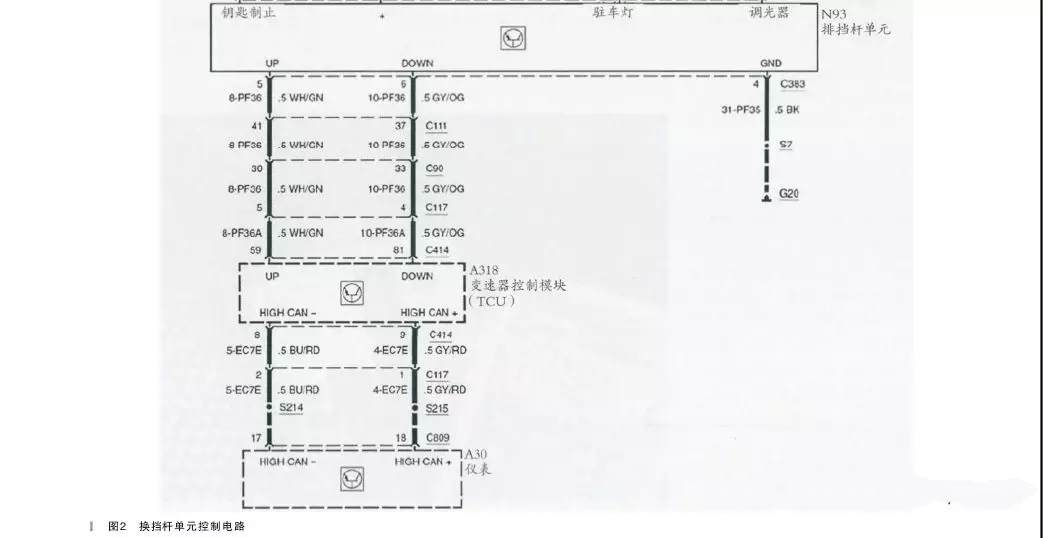 2010年福克斯仪表挡位显示异常故障维修